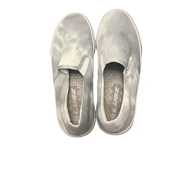 Lugz Women’s Clipper‎ Gray Tie Dye Canvas Slip-On Sneakers Size 9 - Image 5