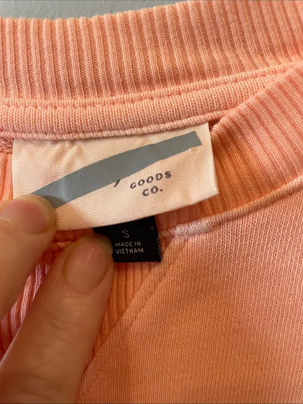 Women's Crewneck Sweatshirt - Peach Pink small - Image 2