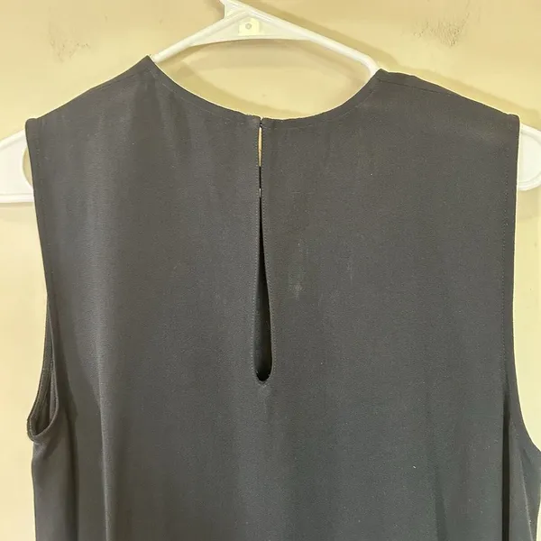 Theory Dress Kensington 6 Womens‎ Black Crepe Side Lace Up Tie Sleeveless - Image 10