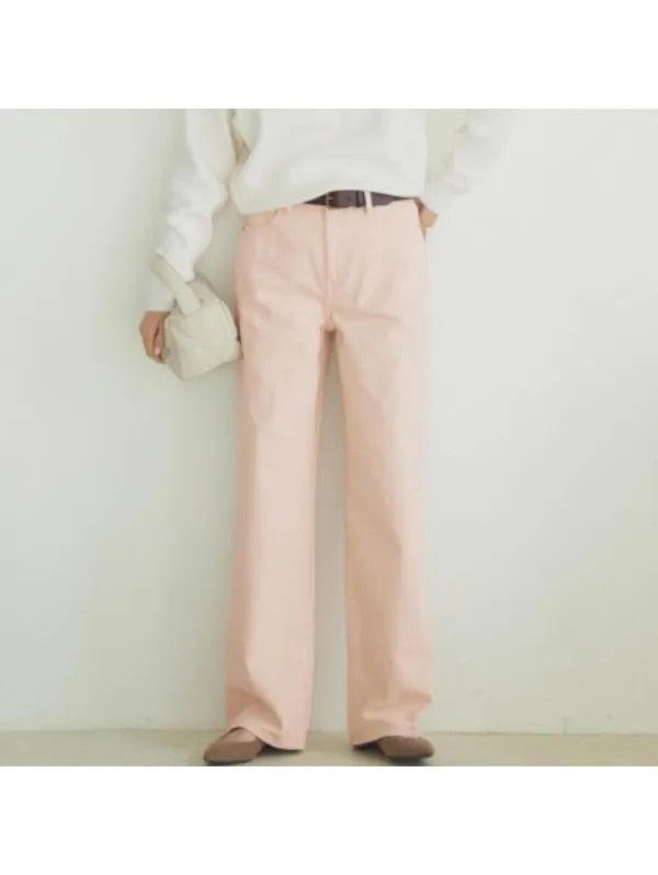 Uniqlo Wide Straight Jeans | Short NWT Pink Size 26 Short - Image 2