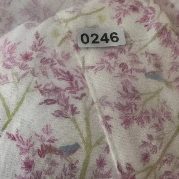Brooke Wright Floral Kaftan Dress Womens Medium Pink Purple Cotton Linen Maxi‎ - Image 9