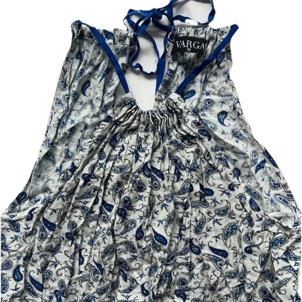NWT Varga Paisley Women’s Mini Dress M Beach Boho Vacation Resortwear Coastal - Image 2