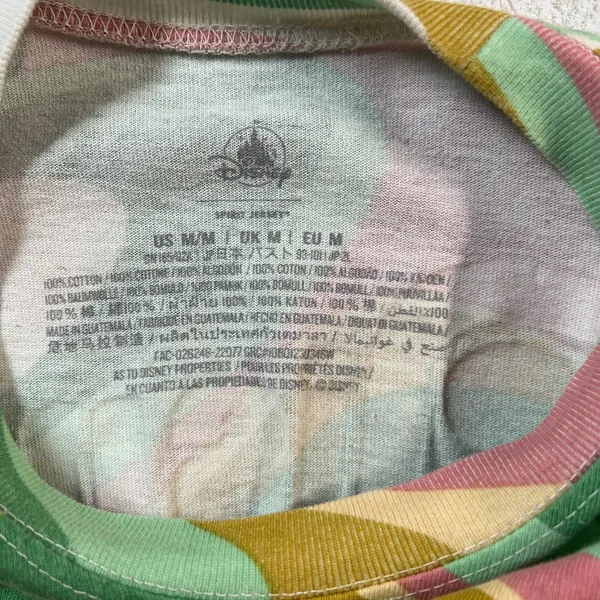 Walt Disney World Spirit Jersey Womens Medium Pink Green 70s Swirl Long Sleeve M - Image 15