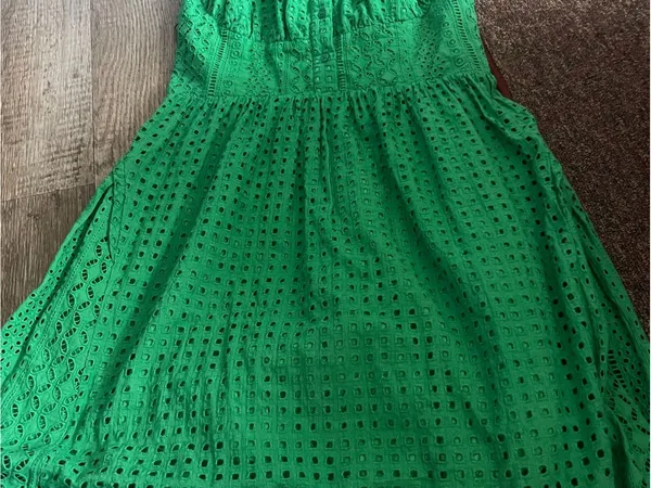 The shirt Rochelle Behrens Ashby Sleeveless Eyelet Halter Sundress - Green - Image 2
