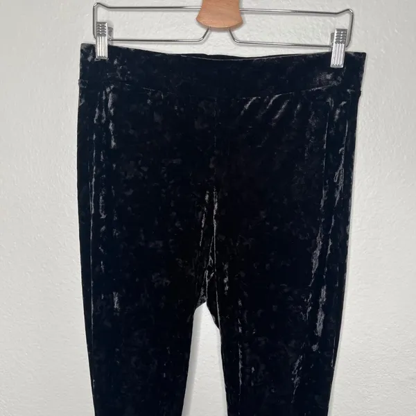 Torrid Womens Black Velour Dark Romantic Pull On Leggings Plus Size 1X - Image 3