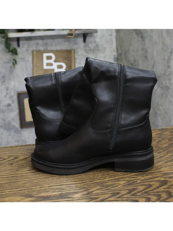 Style & Co. Womens Terryy Round Toe Faux Leather Tall Riding Boots Black 6M - Image 8