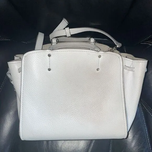 Kate Spade Small White Tegan Satchel Leather Crossbody Bag‎ 8x8x3.5" - Image 2