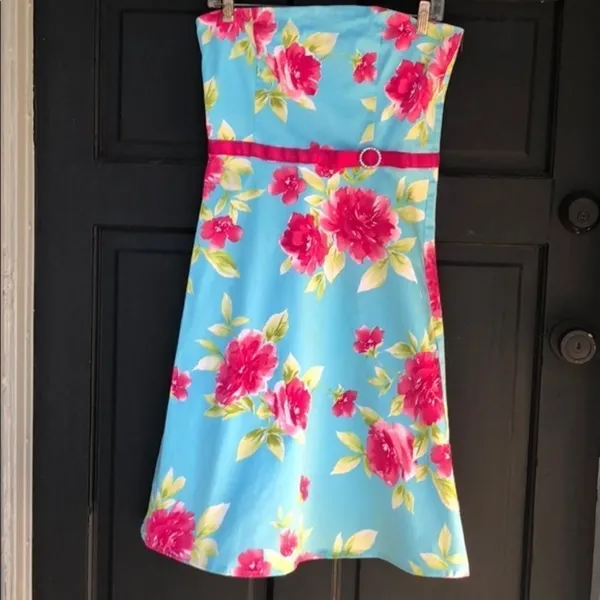 J.T.B. Floral Strapless Dress‎ - Image 2