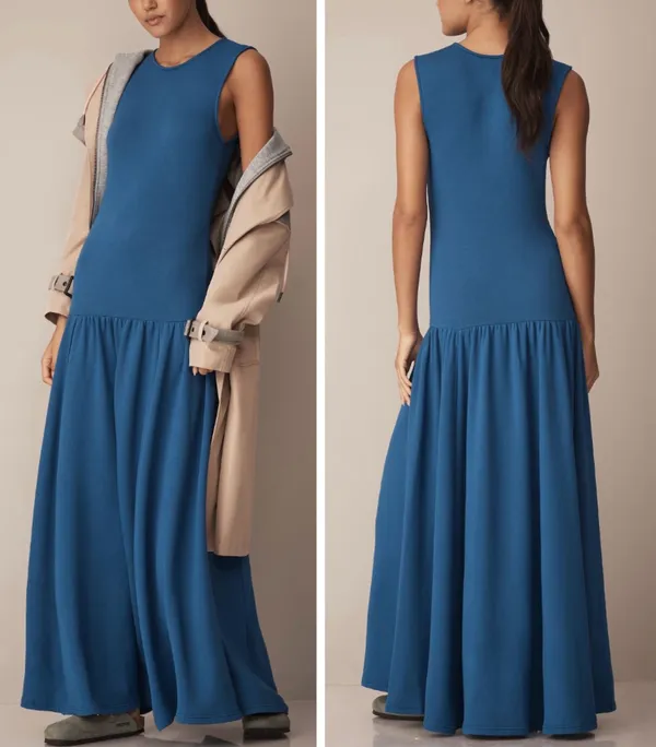 Anthropologie Daily Practice Sleeveless Drop Waist Maxi Dress, Size S - Image 2