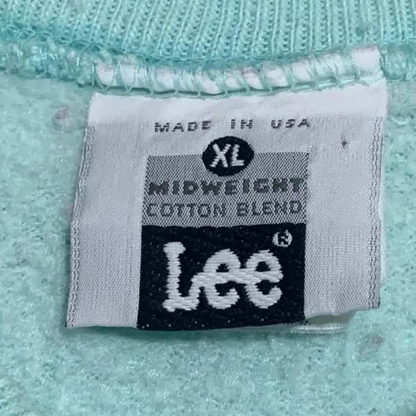 Vintage 90 Lee Sweatshirt XL USA Blue Bunny Easter Cottagecore Oversized Graphic - Image 3