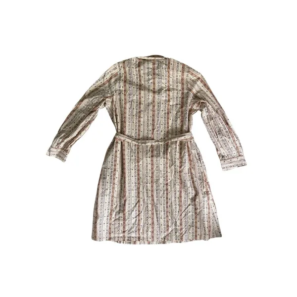 Universal Threads NWT Bishop Long Sleeve Poplin Shirtdress Large Beige Striped - Image 5