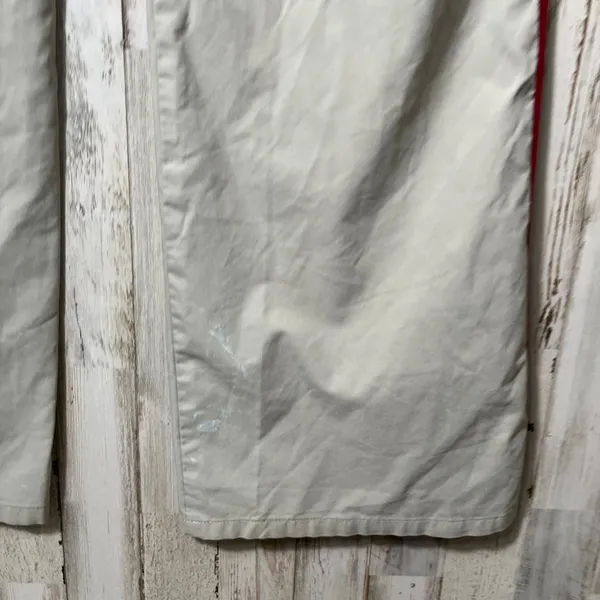 Vintage Y2k Express Cream Red Stripe Sweat Pants Wide Leg Womens Medium‎ - Image 6