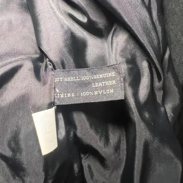 VTG PELLE‎ New York Milano Black Leather Jacket Snakeskin Print Womens Large 90s - Image 5