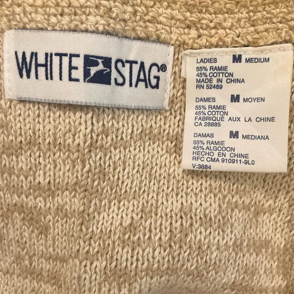 Vintage Y2K Knit Sweater Vest Tan Embroidery Flowers Leaves Button Cottagecore M - Image 5