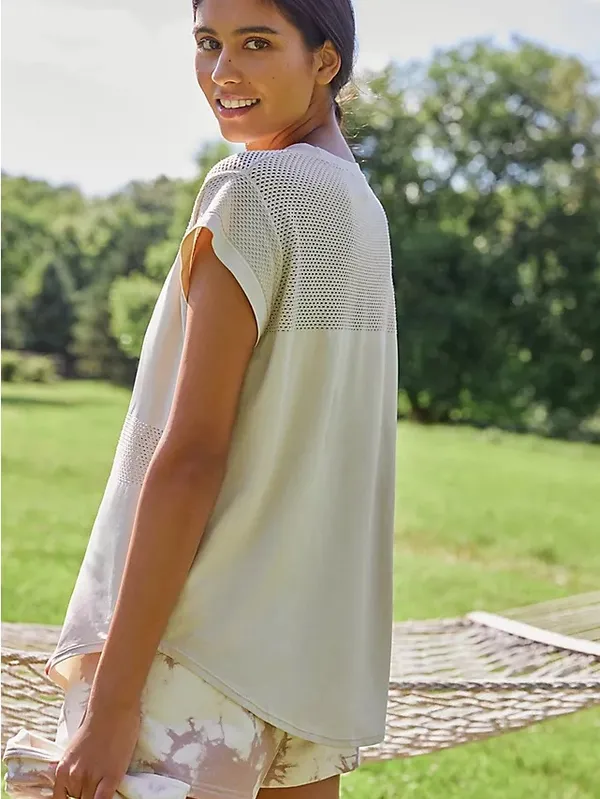 Varley Carley Tee in Crème Size L/XL - Image 2