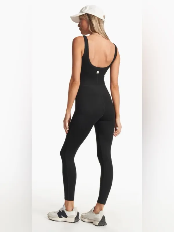 Vuori NWT Halo Essential Black Heather Scoop-Neck Jumpsuit Size L - Image 2