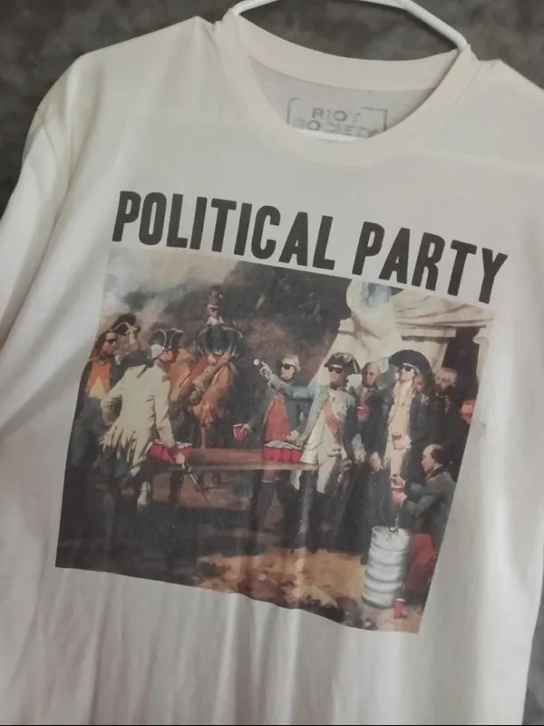 riot society White 'Political Party' Graphic Tee - Image 2