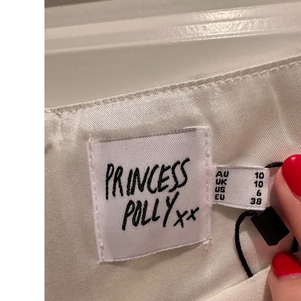 Princess Polly So Sweet Mini Dress White Chiffon US 6‎ NWT Bridal Graduation - Image 4