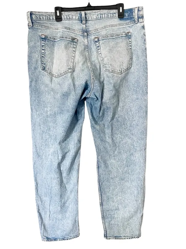 Abercrombie & Fitch The Dad High‎ Rise Light Wash Denim Jeans Size 16/33 - Image 2
