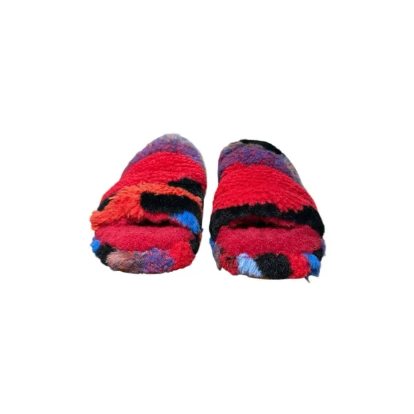 Ugg Woman'S Fluff Yeah‎ Slide Cali Collage Red Size 6/ 1118164/ Authentic - Image 8