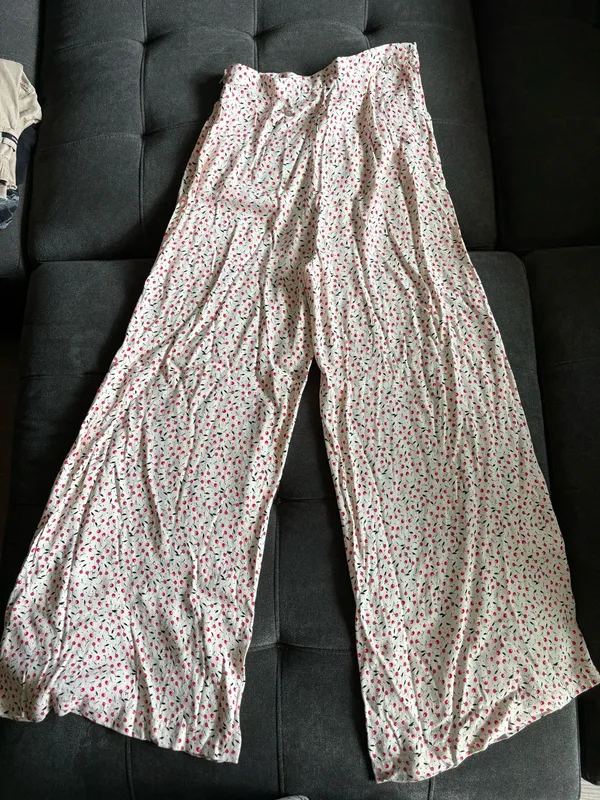 Free People Cherry Pants Easy Peasy Print Wide-Leg 8 - Image 5