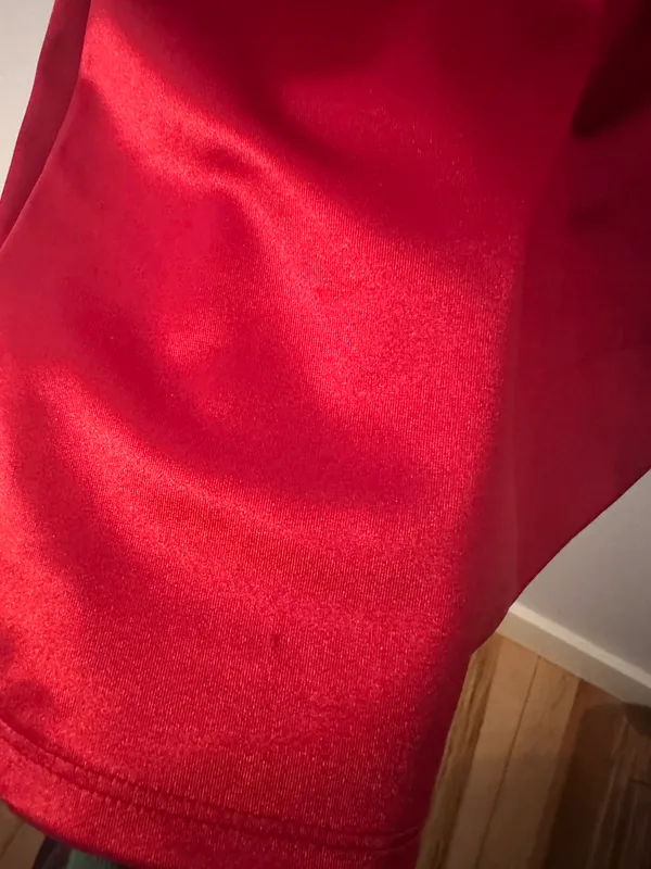 Windsor Red Satin Bodycon Mini Dress - Image 6