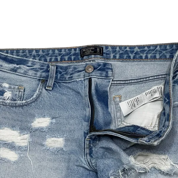 WOMENS Abercrombie & Fitch Harper Low Rise Denim Distressed Jean Shorts Size 10 - Image 2