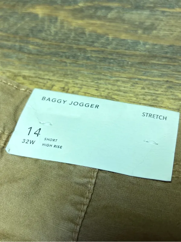 NEW American Eagle Baggy Jogger Womens 14 Short Tan Cargo Utility Pants Stretch - Image 9