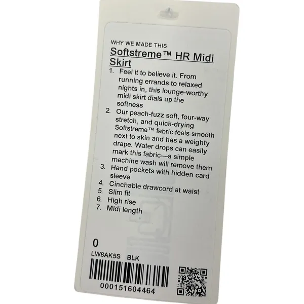 Lululemon Softstreme High-Rise Midi‎ Skirt in Black - Image 7