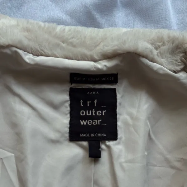 Zara TRF Collection Outerwear Faux Fur Plush Jacket - Image 4