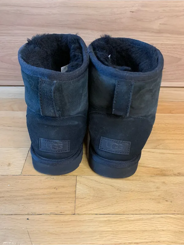 UGG Classic Mini Black Boots - Size 8 - Image 4