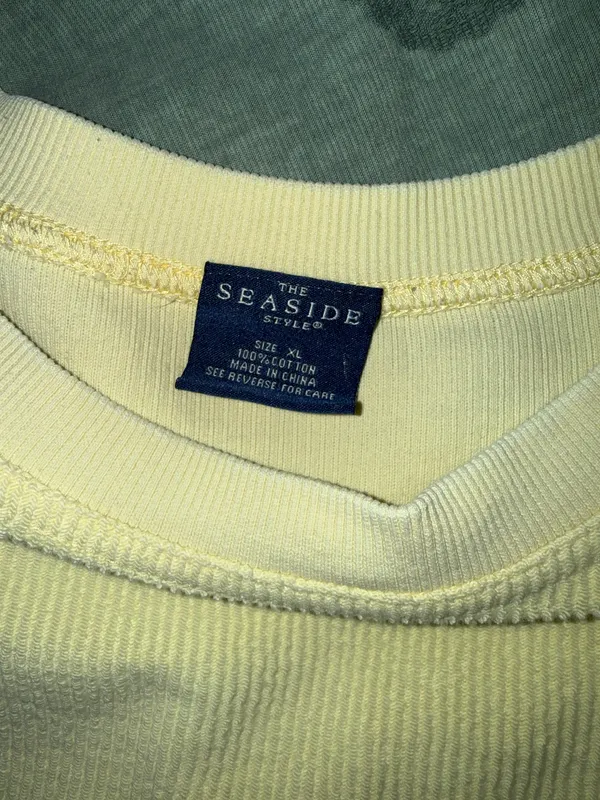 Seaside The Style Ribbed Yellow Crewneck - Image 2