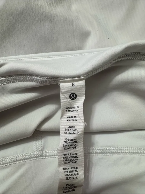 Lululemon White Pace Rival Skirt - Image 5