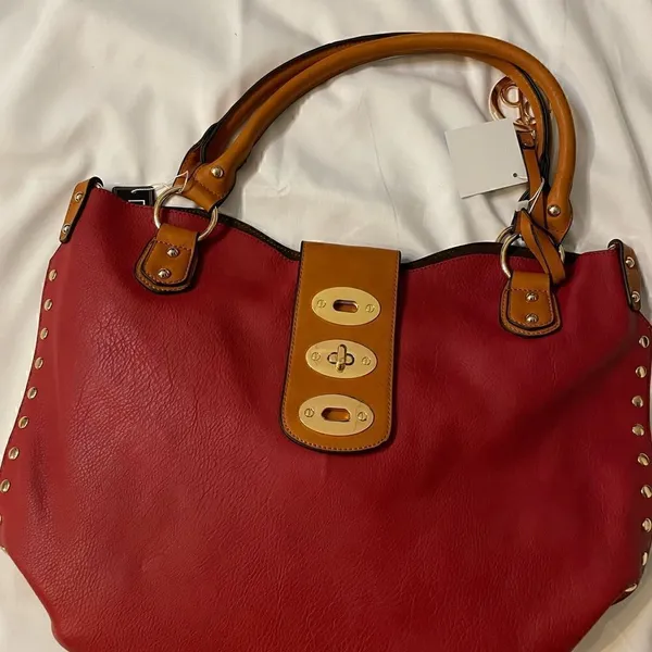 Women’s 2 pc Satchel Bag (Red) NWT Red - Image 3