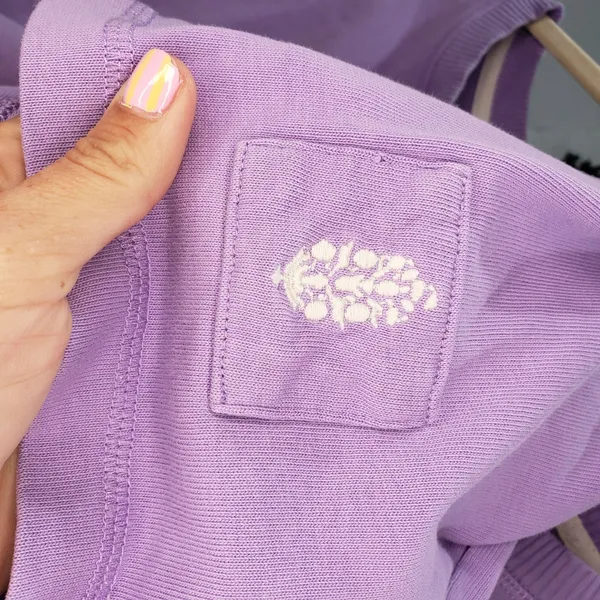 Free People FP Movement Post Up Layer Sweatshirt Summer Lilac Size S EUC - Image 4