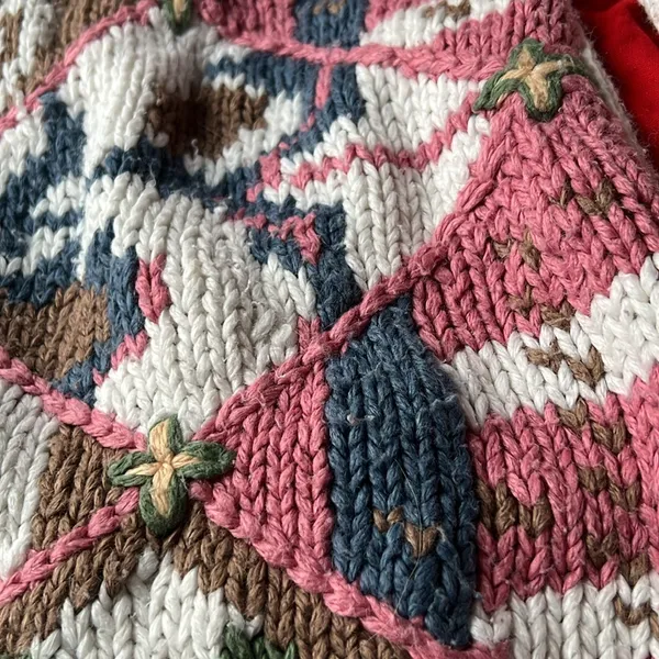 Carolina Colours Knit Vintage Sweater Small 80s - Image 4