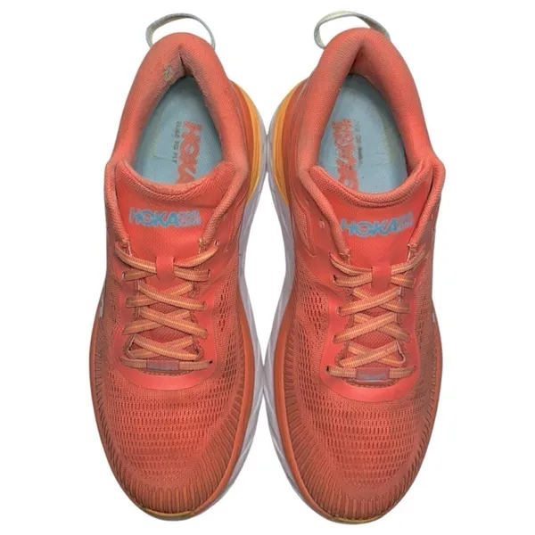 Hoka One One Women’s Size 11 Camellia Coastal Bondi 7 Mesh Trainers Sneakers - Image 4