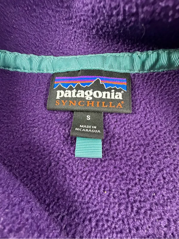 Patagonia Two-Tone Purple & Lavender‎ Snap Fleece Pullover - Image 7