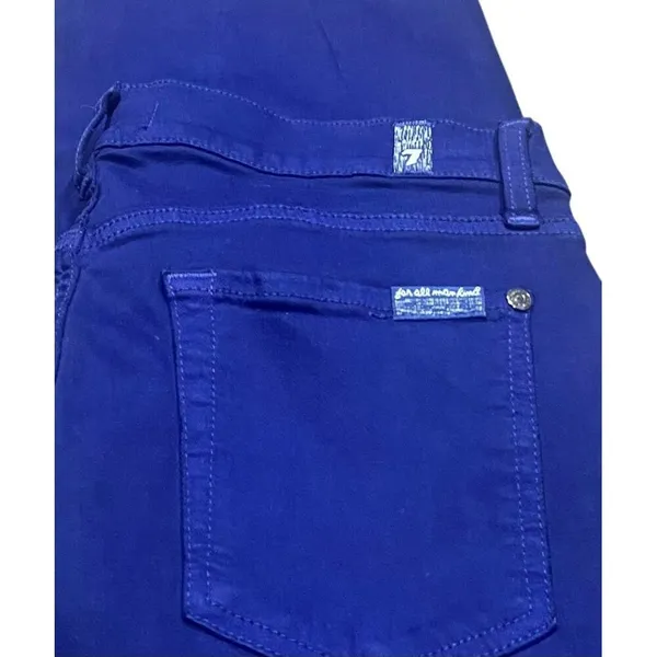 7 for All Mankind Jeans Womens 29 Blue/Purple The Skinny Slim Illusion NWT‎ - Image 6