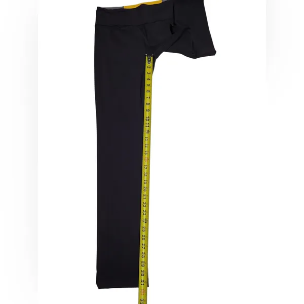 Lululemon‎ Black Yoga Leggings Size 8 Colorblock Waistband - Image 9