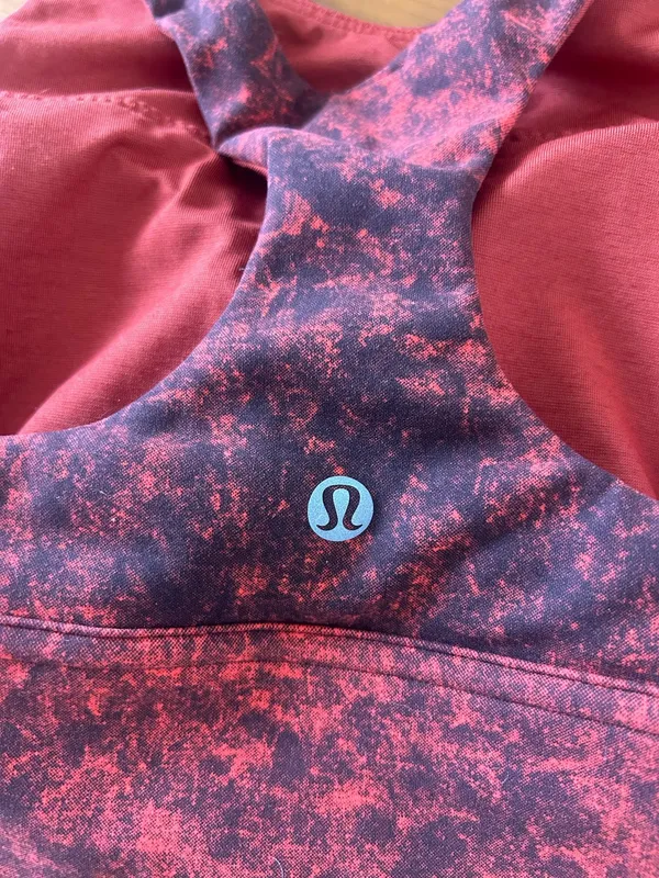 Lululemon Wunder Train Long Line Bra Red Multicolor - Image 5