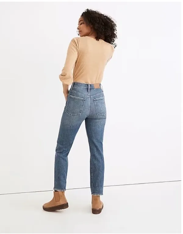 Madewell The Perfect Vintage Jean Belbury Wash High Waist Tapered Mom Jeans Size - Image 2