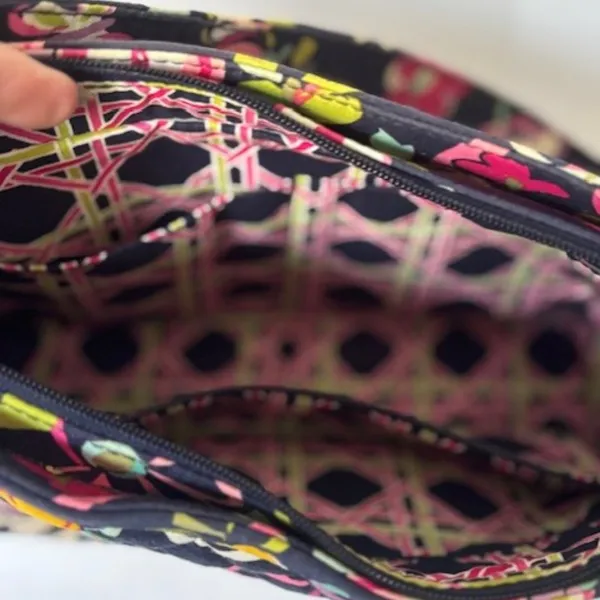 Vera Bradley Purse Shoulder Bag Retired Java Blue Cottagecore Floral Boho Whimsy - Image 8