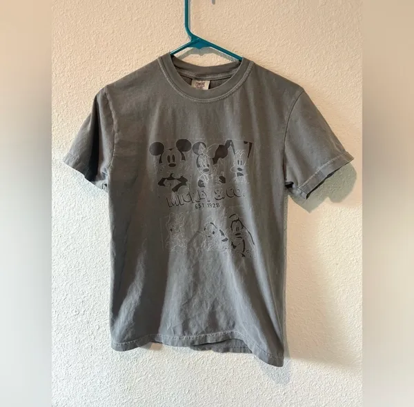 Comfort Colors Disney Graphic Tee Small Gray Garment Dyed - Image 8
