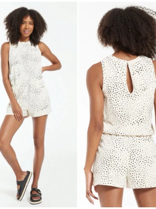 Z Supply‎ Adira Dot Cotton Romper NWT Size Small - Image 2