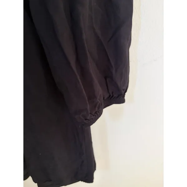 Savanna Jane Dress Womens Size M Black Embroidered Flowy Lined Boho Festival - Image 4