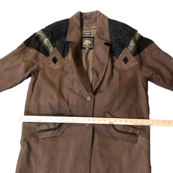 Vintage Wilsons Leather Trench Coat Thinsulate Womens XL Used - Image 16