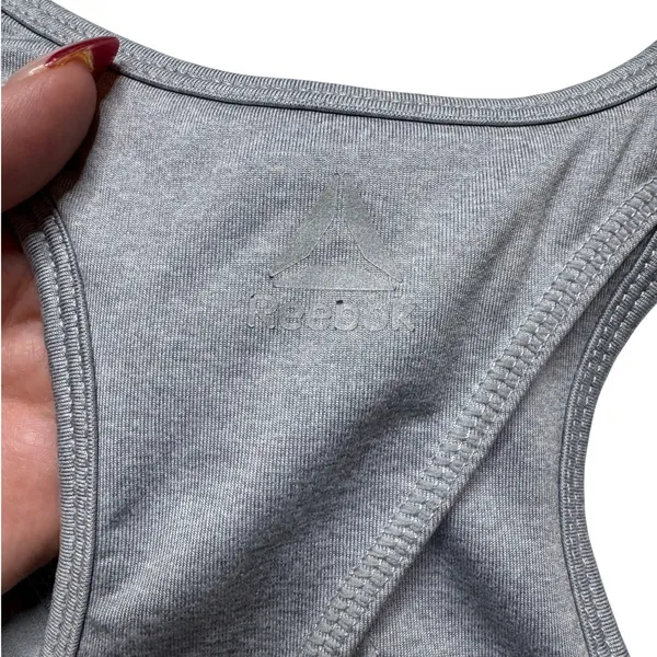 Reebok Light Gray Sports Bra Moisture Wicking Sz XL - Image 5