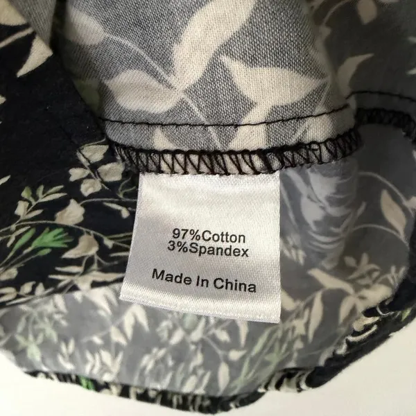 Tuckernuck Floral Tiered‎ Dress Button Front Green Black Floral Cotton Sz Medium - Image 8