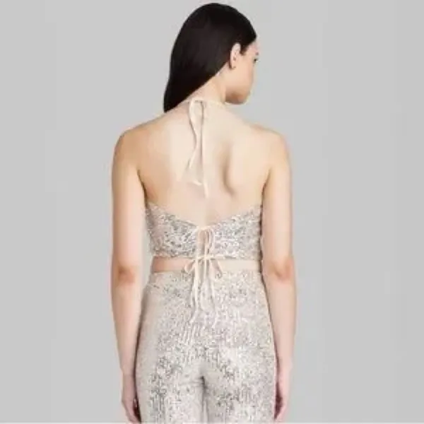Wild Fable Sequins Halter Top - Image 2